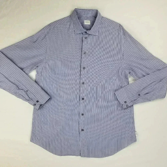 Armani Collezioni Men's XL Blue Purple Striped - Picture 1 of 5